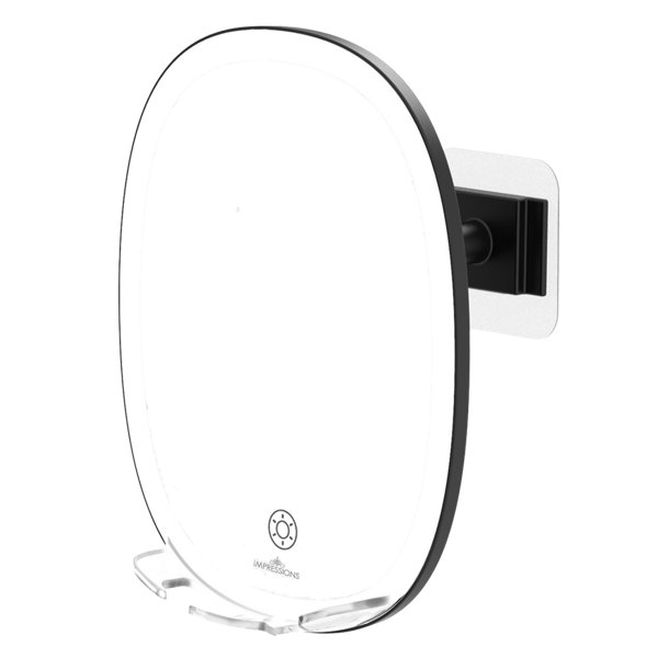 Wrought Studio Fedir Fogless LED Shaving Mirror for Men Scaped Tri Tone